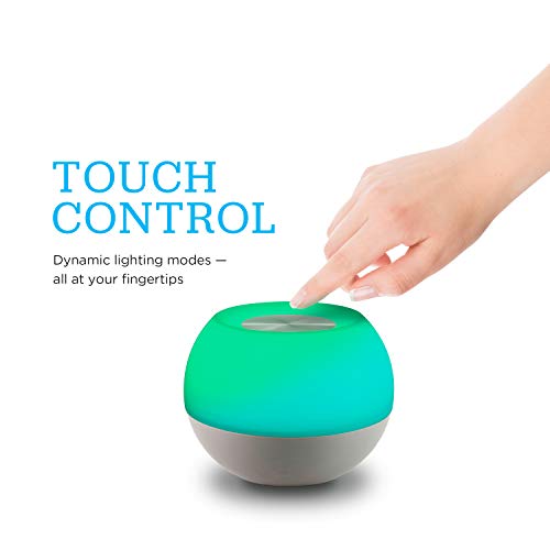 ENBRIGHTEN Color-Changing LED Lamp, Modern Night Light, Dimmable White & Vibrant RGB, Touch Sensor On/Off, Compact, Ideal for Bedside, Office, Dorm, Kid's Room, Gray, 48080 - Image 3