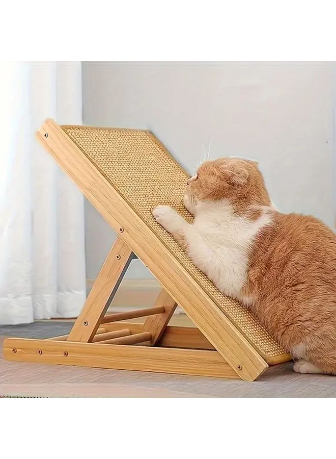 Beige Vertical Cat Scratching Post Sisal Rope Space Saving Durable Furniture Protector - Image 4