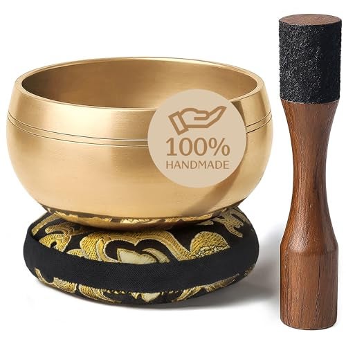 Silent Mind Tibetan Singing Bowl Set – Easy to Play & Beginner Friendly Meditation Bowl with Cushion & Mallet | Stress Relief & Mindfulness | Gift-Ready - Image 1