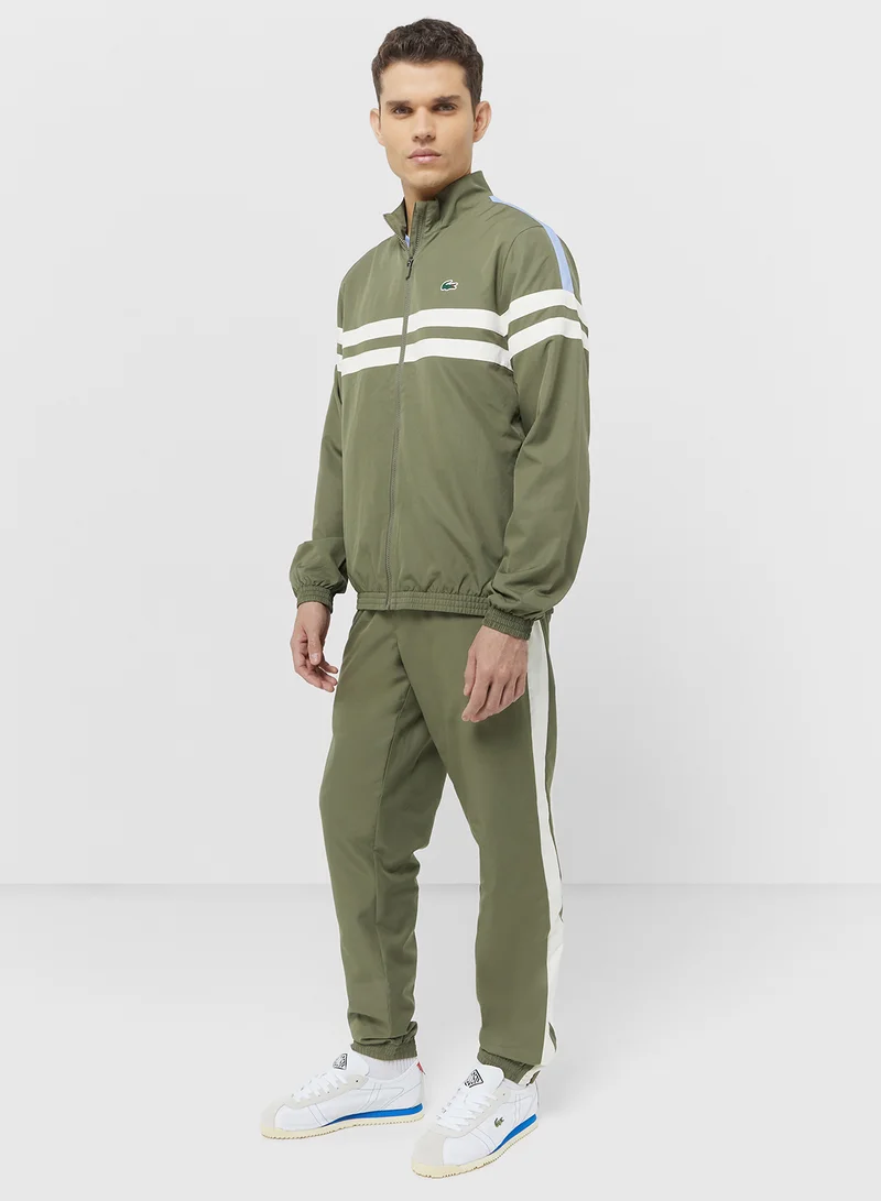 لاكوست Stripe Crew Neck T Shirt
