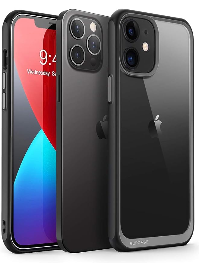 SupCase Unicorn Beetle Style Series Case Designed for iPhone 12 (2020) / iPhone 12 Pro (2020) 6.1 Inch, Premium Hybrid Protective Clear Case (Black) - Image 1