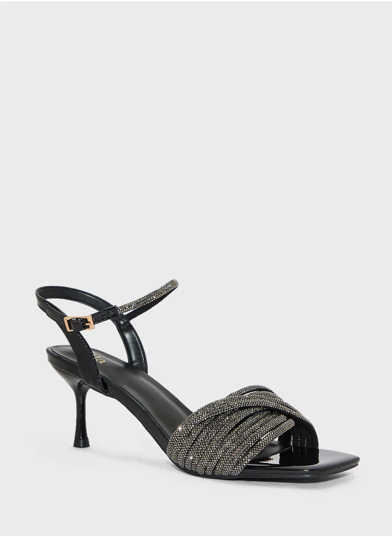 Ella Limited Edition Ankle Strap Diamante Heel Sandal