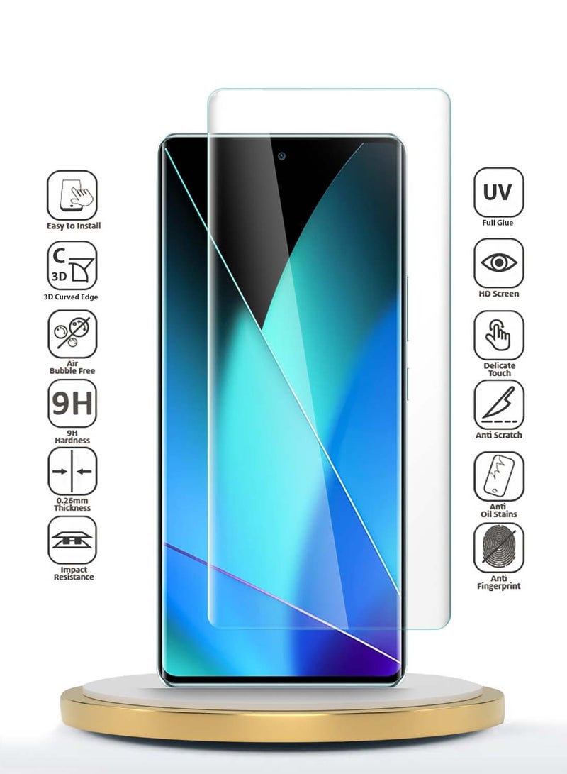 دبليو تيك انفينيكس زيرو 40 4G / 5G 2024 حامي شاشة زجاجي مقسى بغطاء كامل للأشعة فوق البنفسجية (MSGUCN) - شفاف - Image 2