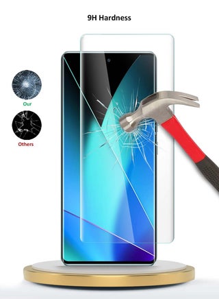 انفينيكس زيرو 40 4G / 5G 2024 حامي شاشة زجاجي مقسى بغطاء كامل للأشعة فوق البنفسجية (MSGUCN) - شفاف - view 4