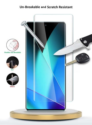 انفينيكس زيرو 40 4G / 5G 2024 حامي شاشة زجاجي مقسى بغطاء كامل للأشعة فوق البنفسجية (MSGUCN) - شفاف - view 3