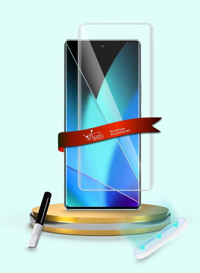 دبليو تيك انفينيكس زيرو 40 4G / 5G 2024 حامي شاشة زجاجي مقسى بغطاء كامل للأشعة فوق البنفسجية (MSGUCN) - شفاف - Image 1