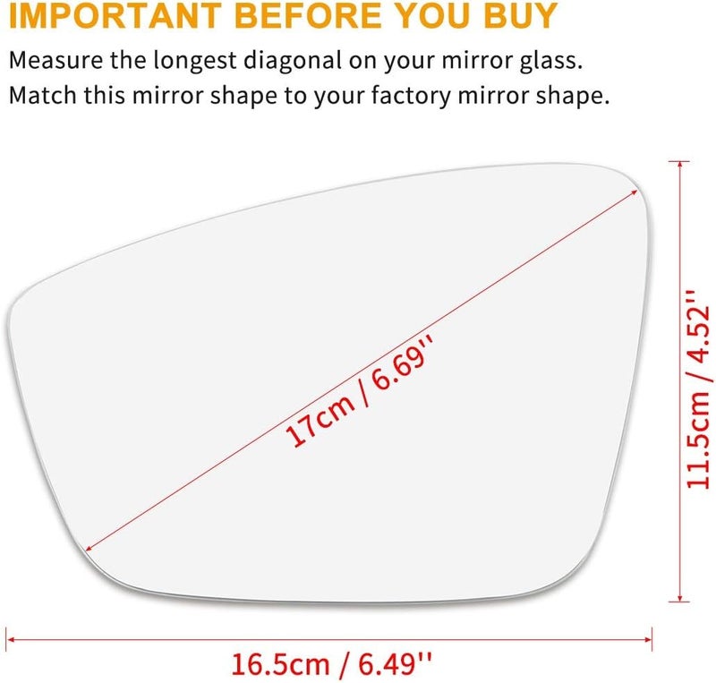 Wivplex Heated Mirror Glass for Jetta 2011-2018 - Image 2