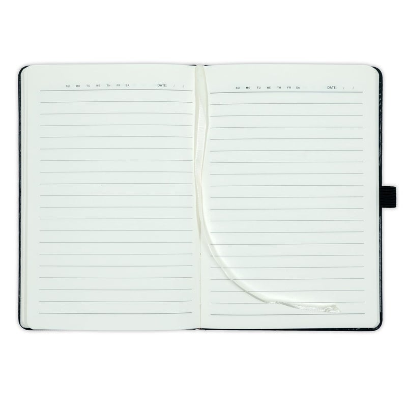 Kitabby – VIVID Notes with Pen | A5 Size | Hard Bound Notebook with Elastic Band & Pen Loop | 192 Pages | 80gsm Natural Shade Paper | Polymer Coated Paper Cover Material – (Black) - Image 4