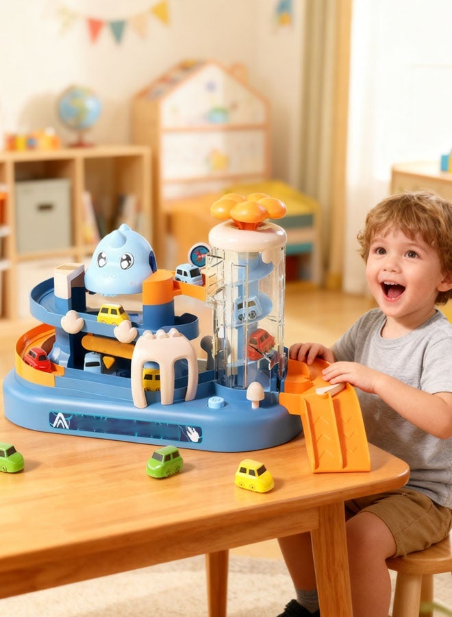 Car Track Toys,Kids Car Adventure Toy Set, Race Car Toy for Boys, Garage Track Set with 6 Cars, Fun Creative Car Ramp Track Toys, Kids Ages 3+Toddlers Building Track Car Playset Parking Lot Toys Birthday Gifts Party Games - Image 3