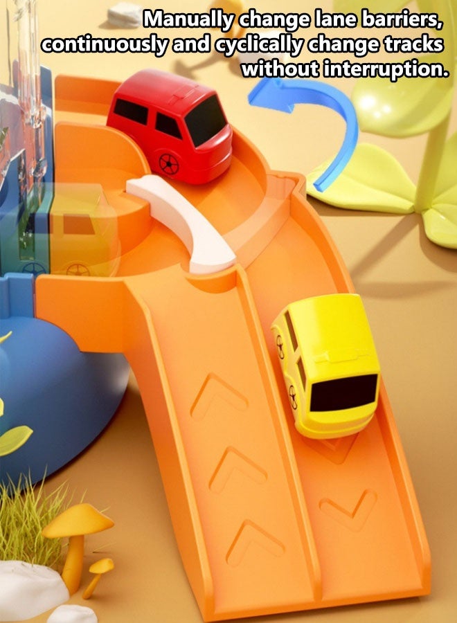 Car Track Toys,Kids Car Adventure Toy Set, Race Car Toy for Boys, Garage Track Set with 6 Cars, Fun Creative Car Ramp Track Toys, Kids Ages 3+Toddlers Building Track Car Playset Parking Lot Toys Birthday Gifts Party Games - Image 5