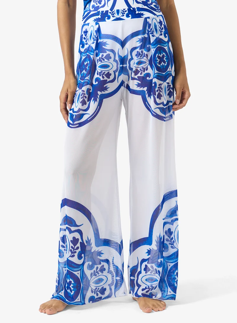 Soleira  Monchrome Swimsuit With Mini Tie Up Skirt & Pant for Women | Best Price UAE