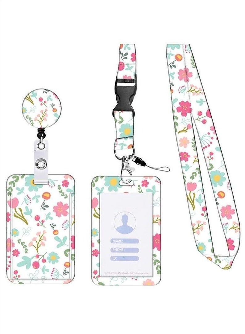 ID Card Holder with Strap, Lanyard ID Holder, Lanyard for Keys, Bus Tickets, School Supplies Card Holder with Swivel Lobster Clasp, for Women, Teachers, Nurses, Doctors, Students - Image 1