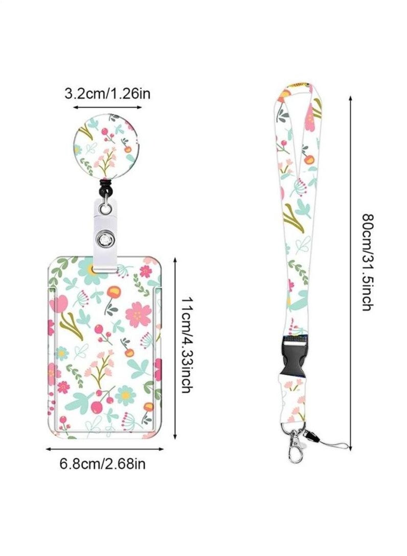 ID Card Holder with Strap, Lanyard ID Holder, Lanyard for Keys, Bus Tickets, School Supplies Card Holder with Swivel Lobster Clasp, for Women, Teachers, Nurses, Doctors, Students - Image 3
