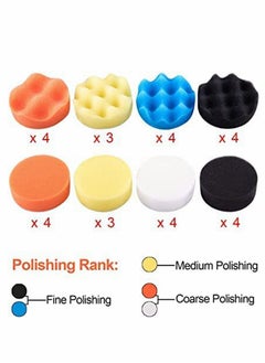 Y&D 38 Pieces Polishing Pads for Drill 3 Inch Sponge Woolen Buffing with Adapter Car Polisher  - Image 4