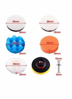 Y&D 38 Pieces Polishing Pads for Drill 3 Inch Sponge Woolen Buffing with Adapter Car Polisher  - Image 2