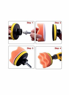 Y&D 38 Pieces Polishing Pads for Drill 3 Inch Sponge Woolen Buffing with Adapter Car Polisher  - Image 3