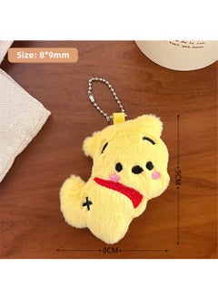 Generic Cute Cartoon Plush Bear Dog Keychain Charms 2# small yellow bear pendant 