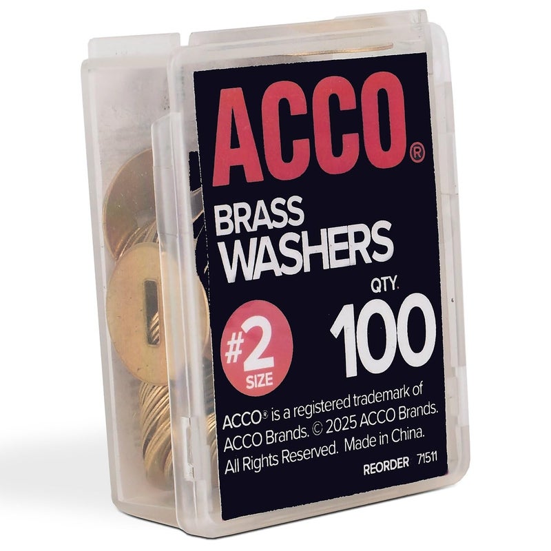 ACCO Brands ACCO Brass Washers, 15/32", Box of 100 (71511) - Image 5