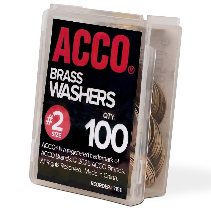 ACCO Brands ACCO Brass Washers, 15/32", Box of 100 (71511) - Image 4