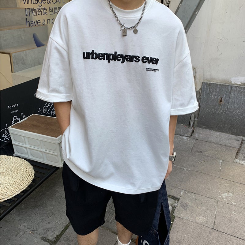 Klein Blue Short-sleeved T-shirt Men's Korean-style Fashionable Brand Summer Loose All-match ins High Street Top Half-sleeved T-shirt - Image 4