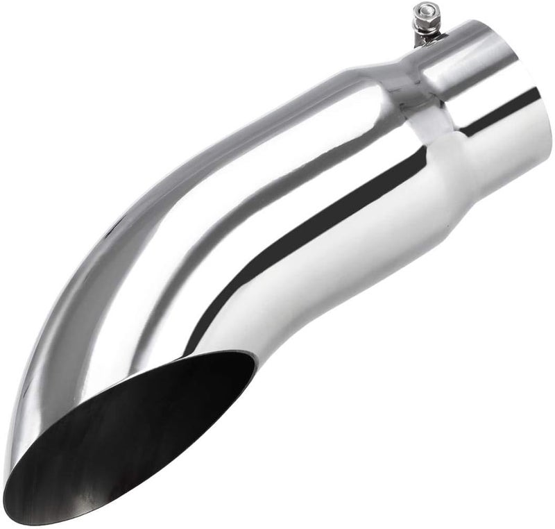 Upower Diesel Exhaust Tip - 4" Inlet, 5" Outlet, 16" Long Stainless Steel 304 Bolt-On Tailpipe - Image 1