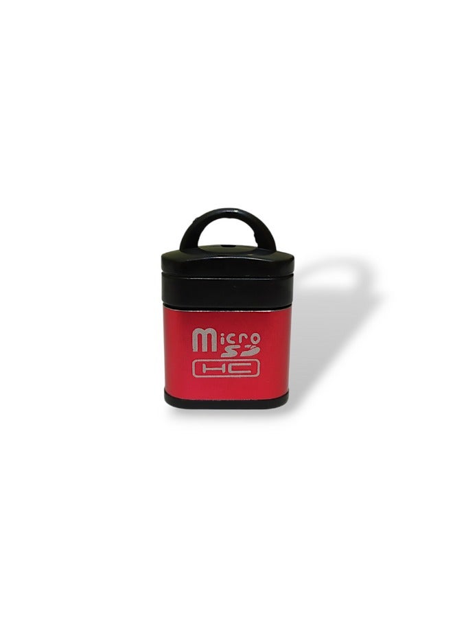 قارئ بطاقات الذاكرة الخارجية مايكرو اس دي (T-Flash) لون احمر - Image 3