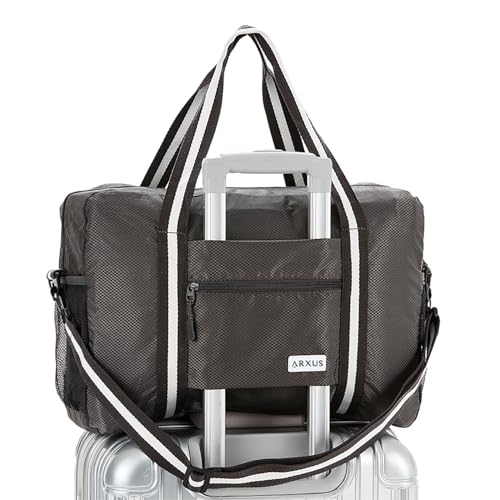 Arxus Foldable Tote Bag for Travel Expandable Lightweight Carry On Luggage 22L Packable Duffle Bag for Traveling - Image 1