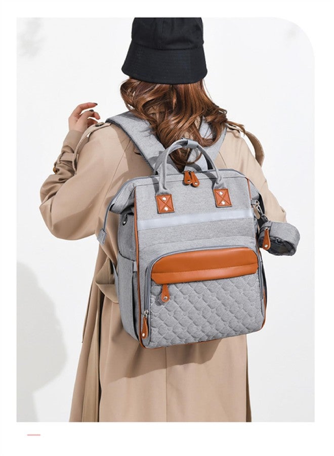 Winnies Diaper Bag for Mothers for Travel | Baby Diaper Bag Backpack with Insulated Bottle Pockets | Maternity Bags for Mother and Baby | Multi-Compartment Mother Bag (Light Grey) - Image 4