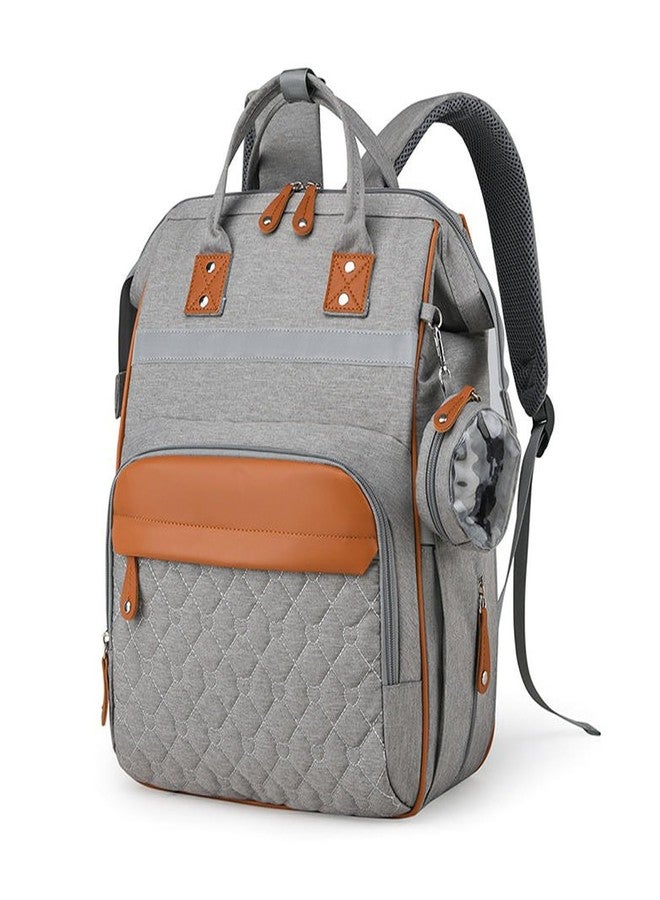 Winnies Diaper Bag for Mothers for Travel | Baby Diaper Bag Backpack with Insulated Bottle Pockets | Maternity Bags for Mother and Baby | Multi-Compartment Mother Bag (Light Grey) - Image 1
