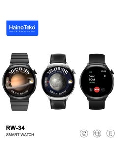 Smart Watch AMOLED Screen -HainoTeko WATCH 4 RW-34 - Modern and Stylish Design with High Quality Materials.Compatible with All Phones.With 3 Pairs of Straps - pzsku/ZF1409EBEBFE44E802A49Z/45/_/1729368379/1a520161-0cc2-4700-85b4-d68668c725f1