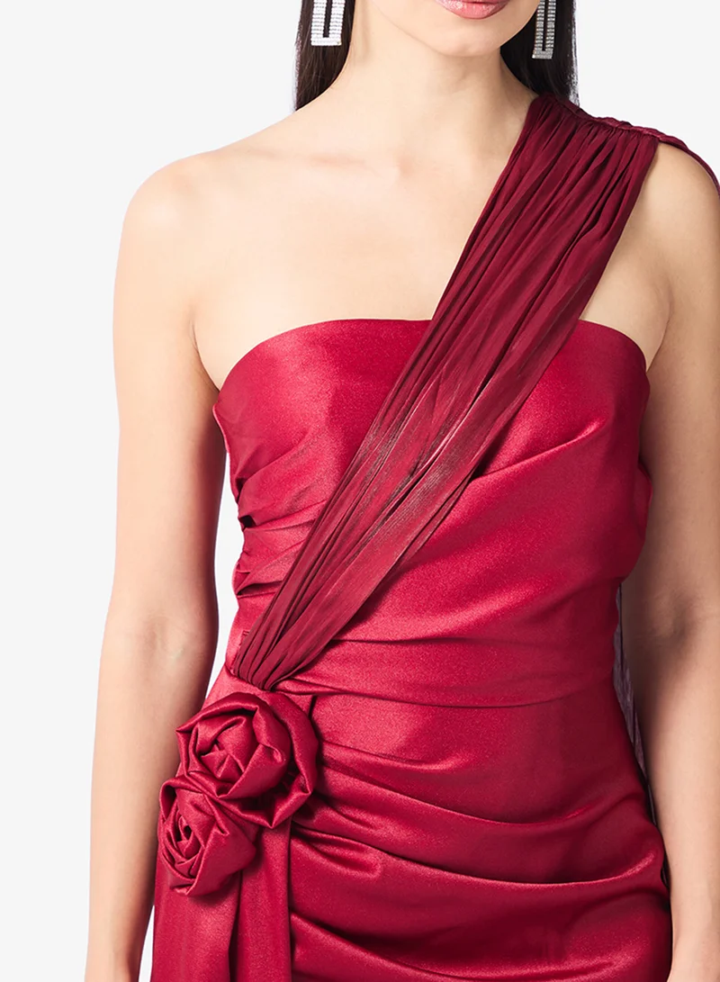 Namshi x  Off Shoulder Draped Dress with Trail for Women | Best Price UAE