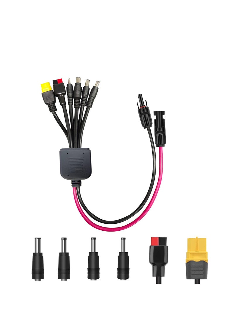 Cobest 6-in-1 Solar Connector Kit - Universal Solar Panel Adapter with Male and Female Connectors, Compatible with Solar Panels and Power Stations for Easy Installation. - Image 1