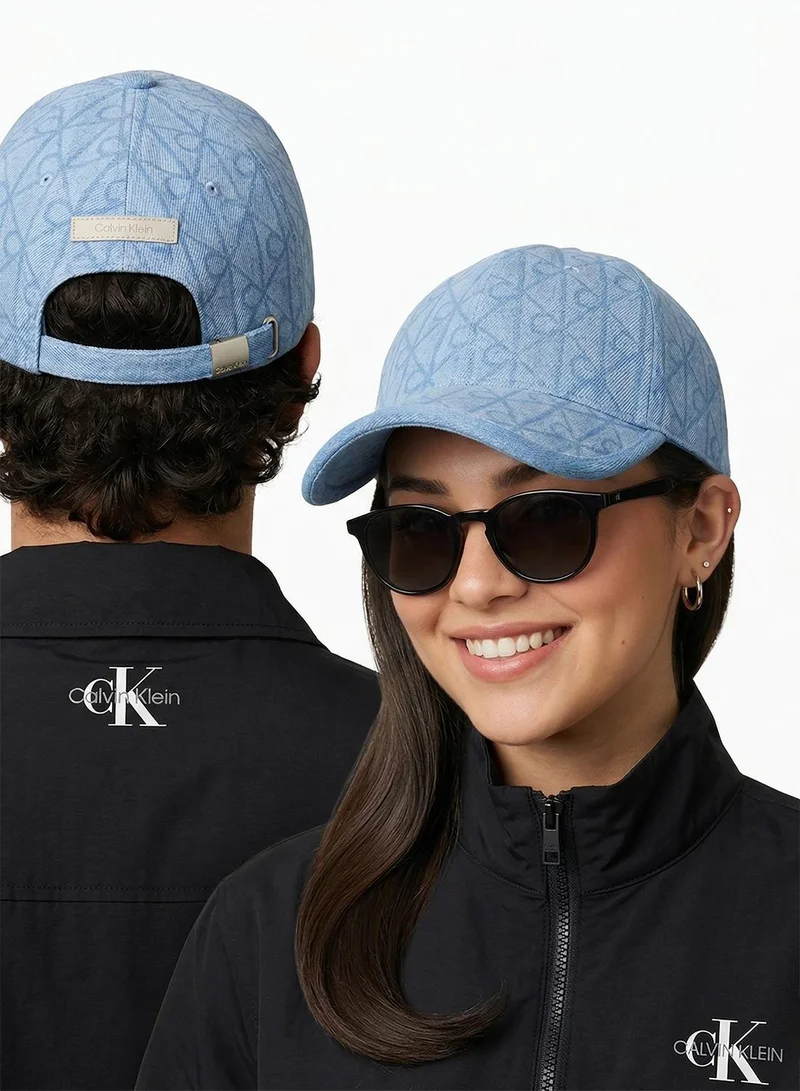 كالفن كلاين قبعة دنيم بشعار احتراق