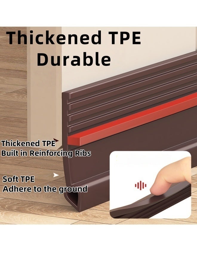MLADEN Door Draft Stopper, 1m Length Under Door Seal Strip, Door Bottom Draft Blocker Dust and Noise Insulation, Door Sweep for Exterior & Interior Doors,Weather Stripping Draft Guard Insulator - Image 2