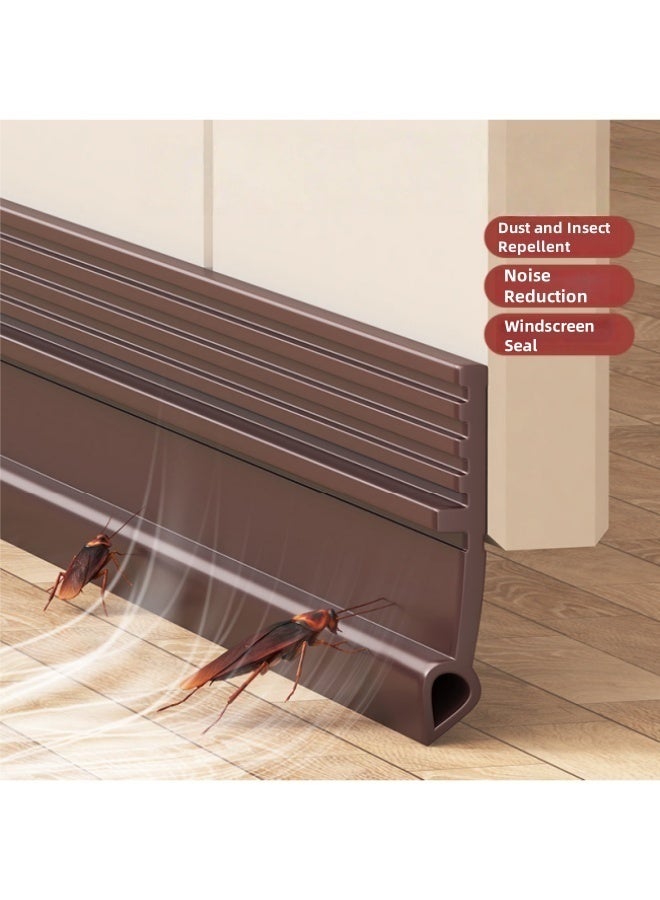 MLADEN Door Draft Stopper, 1m Length Under Door Seal Strip, Door Bottom Draft Blocker Dust and Noise Insulation, Door Sweep for Exterior & Interior Doors,Weather Stripping Draft Guard Insulator - Image 3