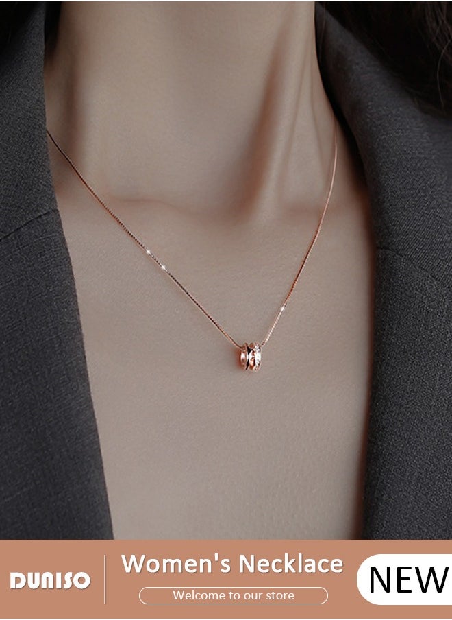 DUNISO 925 Pure Silver Necklace, Fashion Dainty Necklace, Jewelry Hypoallergenic Necklace,  Ideal Gift for Women, Girls, Valentines, Mother's Day, Birthday Gifts  - Image 1