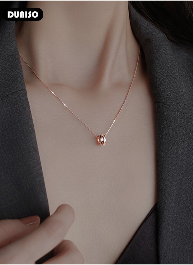 DUNISO 925 Pure Silver Necklace, Fashion Dainty Necklace, Jewelry Hypoallergenic Necklace,  Ideal Gift for Women, Girls, Valentines, Mother's Day, Birthday Gifts  - Image 5
