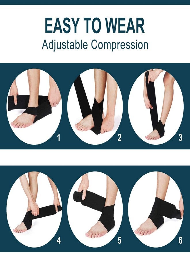 UROCK uRockAnkle wrap support Ankle compression wrap Adjustable ankle wrap Breathable ankle wrap Neoprene ankle wrap Elastic ankle wrap Sport ankle wrap (Black) (One Size, 1) - Image 3
