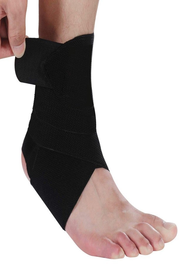 UROCK uRockAnkle wrap support Ankle compression wrap Adjustable ankle wrap Breathable ankle wrap Neoprene ankle wrap Elastic ankle wrap Sport ankle wrap (Black) (One Size, 1) - Image 1