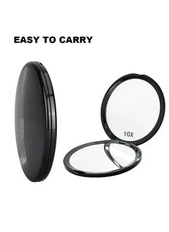 LENND Handheld Travel Makeup Mirror with Powerful 10x Magnification and 1x True View Mirror for Travel  - Image 3