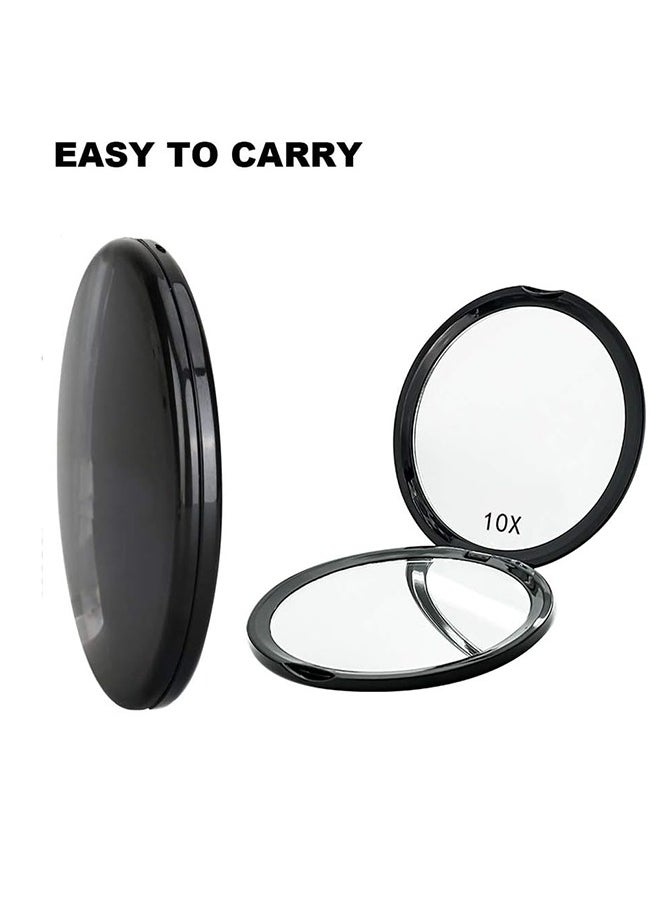 LENND - Handheld Travel Makeup Mirror with Powerful 10x Magnification and 1x True View Mirror for Travel - Image 1