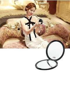 LENND Handheld Travel Makeup Mirror with Powerful 10x Magnification and 1x True View Mirror for Travel  - Image 4
