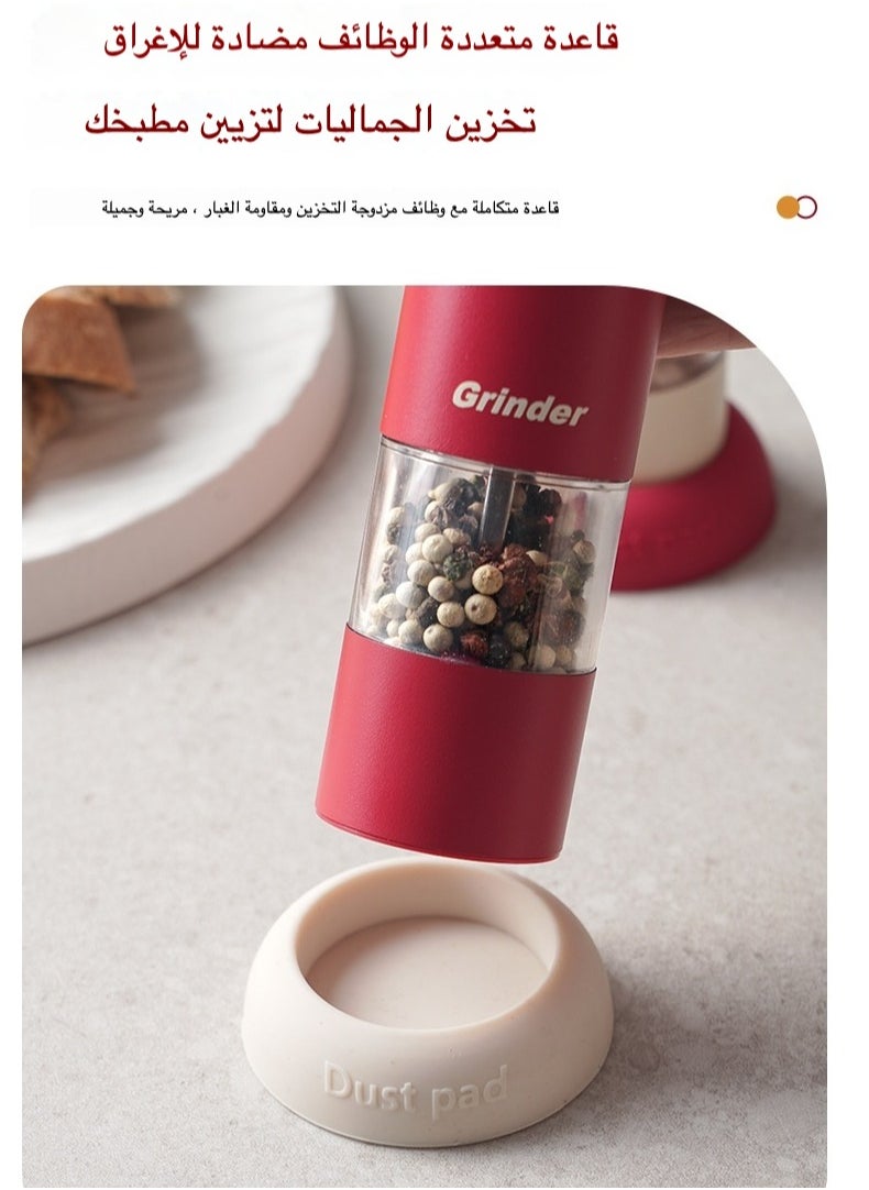 Generic Electric Salt and Pepper Grinder Set – Rechargeable Adjustable Coarseness, One-Touch Spice Mill for Sea Salt, Peppercorns & Herbs, Cordless Kitchen Gadget with Ceramic Blades  - Image 3
