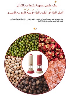 Generic Electric Salt and Pepper Grinder Set – Rechargeable Adjustable Coarseness, One-Touch Spice Mill for Sea Salt, Peppercorns & Herbs, Cordless Kitchen Gadget with Ceramic Blades  - Image 5