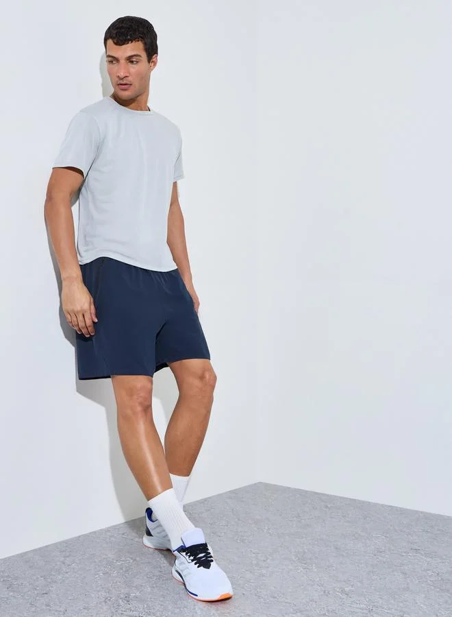 ستايلي اكتيف Men Navy Paneled Zipper Pocket Active Shorts
