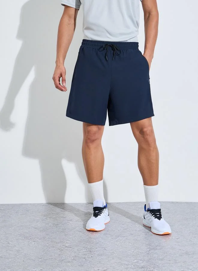ستايلي اكتيف Men Navy Paneled Zipper Pocket Active Shorts