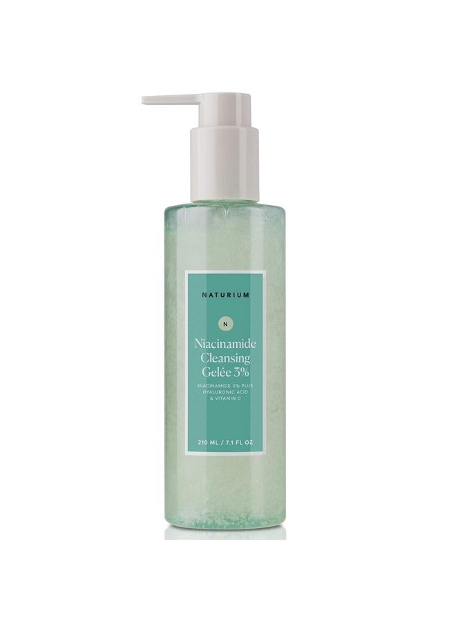 NATURIUM Niacinamide Cleansing Gelée 3% Plus Hyaluronic Acid & Vitamin C, Gentle & Smoothing Face Wash, 7.1 Oz  - Image 1