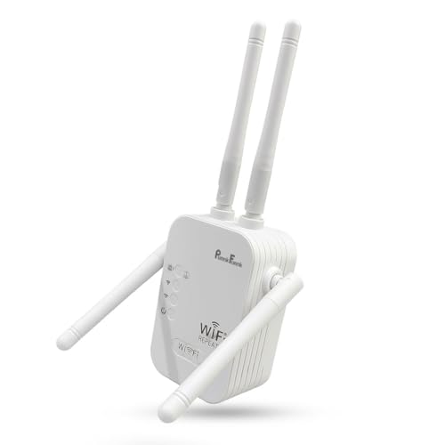 PunnkFunnk Wireless WiFi Extender 2.4GHz | 300Mbps Internet Signal Booster | 4 Antennas, 2 LAN Ports, Plug & Play | Supports Router & Access Point Mode - Image 1