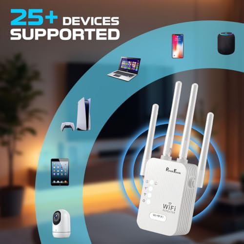 PunnkFunnk Wireless WiFi Extender 2.4GHz | 300Mbps Internet Signal Booster | 4 Antennas, 2 LAN Ports, Plug & Play | Supports Router & Access Point Mode - Image 4