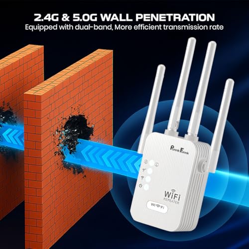 PunnkFunnk Wireless WiFi Extender 2.4GHz | 300Mbps Internet Signal Booster | 4 Antennas, 2 LAN Ports, Plug & Play | Supports Router & Access Point Mode - Image 3